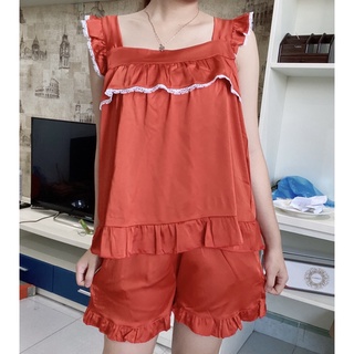 Bộ lụa mặc ở nhà vải lụa trơn mát mịn nhiều màu đẹp