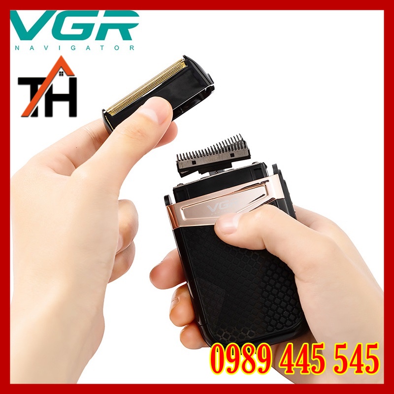 Máy Cạo Râu VGR331 Cao Cấp Lưỡi Dao Kép 2 Vòng - Hàng Chính Hãng Bảo Hành 1 Năm