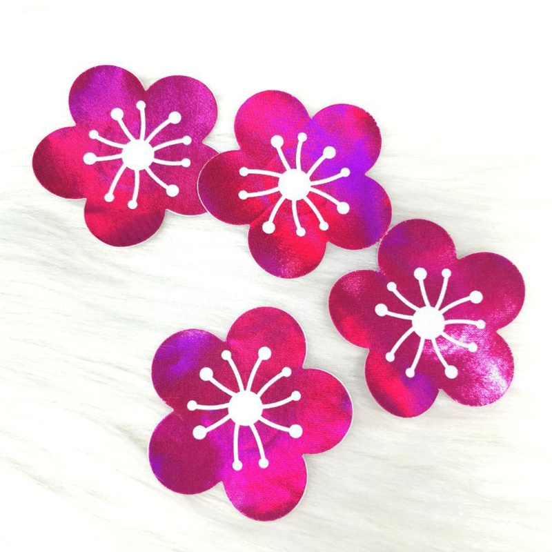 XIXI Set 10 Cặp Miếng Dán Che Nhũ Hoa Hình Trái Tim Họa Tiết Da Báo