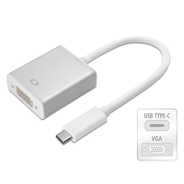 Cáp USB Type C to VGA cho Macbook chuẩn USB3.1 Type-C - Cáp USB to VGA chuẩn USB3.1