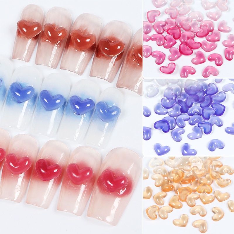 Hạt Charm Hình Trái Tim Mặt Trời 3d Dùng Trang Trí Móng Tay Nghệ Thuật