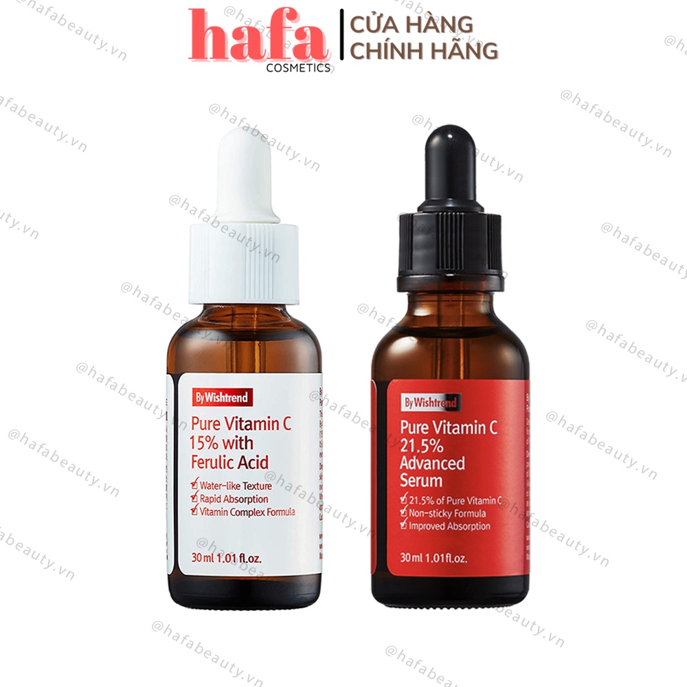 [Mã 44FMCGSALE1 giảm 10% đơn 250K] Tinh Chất Vitamin C Chống Oxy Hoá, Dưỡng Sáng Da, Làm Mờ Thâm By Wishtrend 30ml