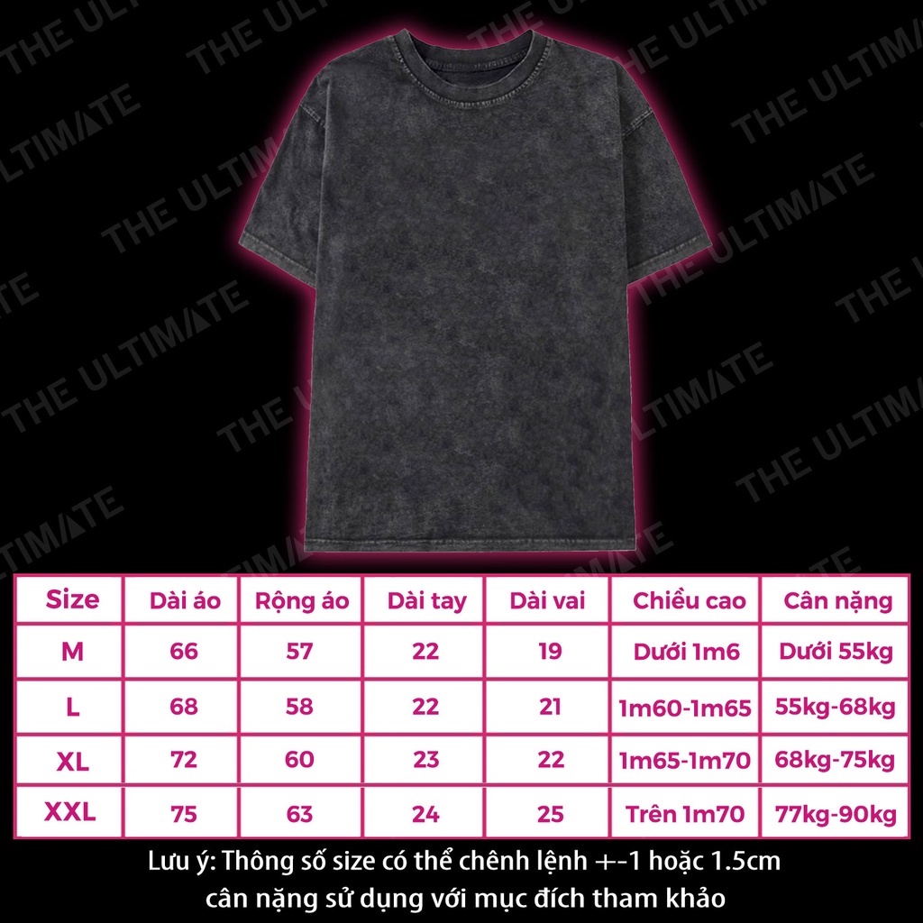 Áo phông wash form rộng tay lỡ, vải mộc 100% cotton cao cấp, tăng độ đàn hồi, chất liệu vải mềm và bền hơn vải thường