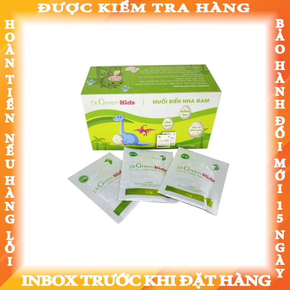 Muối rửa mũi Dr.Green Kids, hộp 30 gói, vệ sinh mũi cho bé, hiệu quả với viêm mũi, sổ mũi, viêm mũi dị ứng dinhcirs