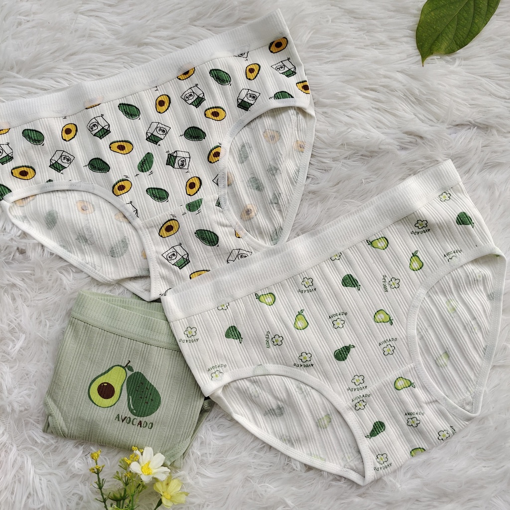 Quần lót nữ cotton hình quả bơ dễ thương - Quần lót cotton