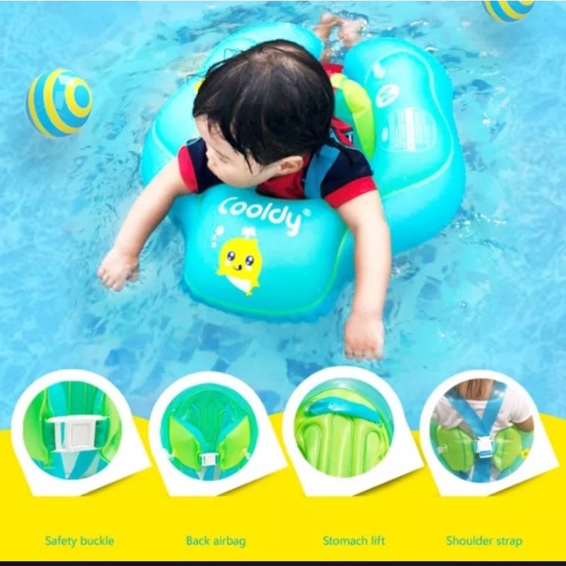 Phao bơi chống lật, phao an toàn có đai cho bé từ 3 tháng đến 7 tuổi