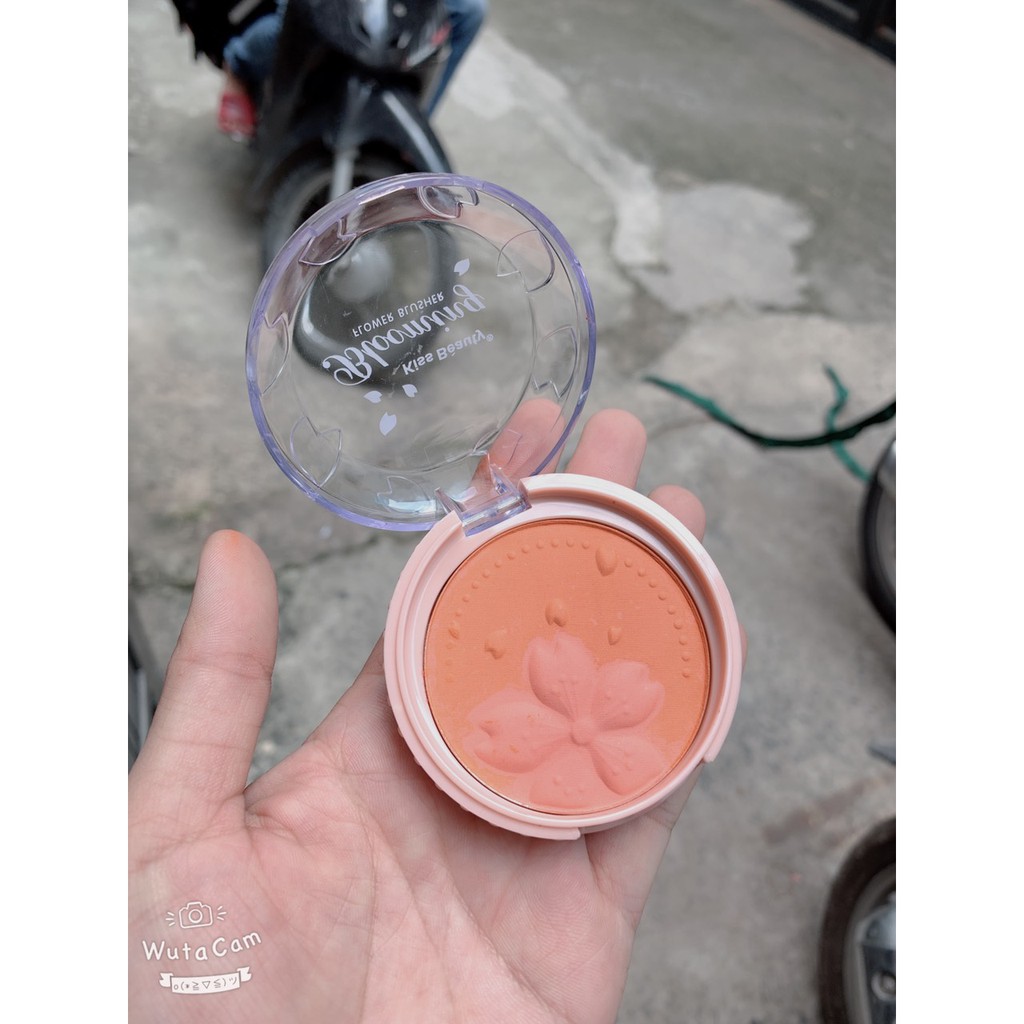 Phấn má hồng dạng nén in nổi 2 màu tone cam siêu đẹp | BigBuy360 - bigbuy360.vn