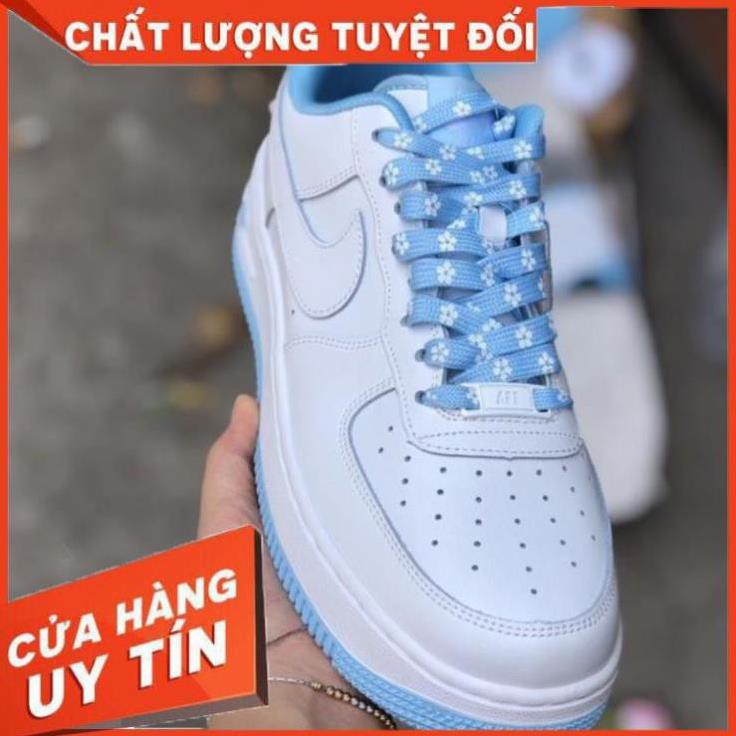 Giày thể thao sneaker Af1 trắng xanh blue thấp cổ hàng 1:1 full size nam nữ Hà Nội