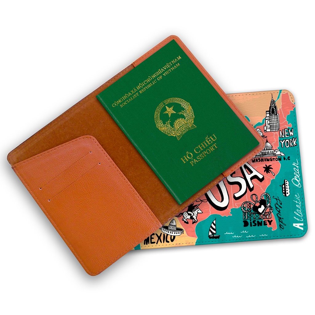 Bao Da Hộ Chiếu / Passport Du Lịch Nam - Nữ  TRAVEL TO AMERICA - LT048 STORMBREAKER