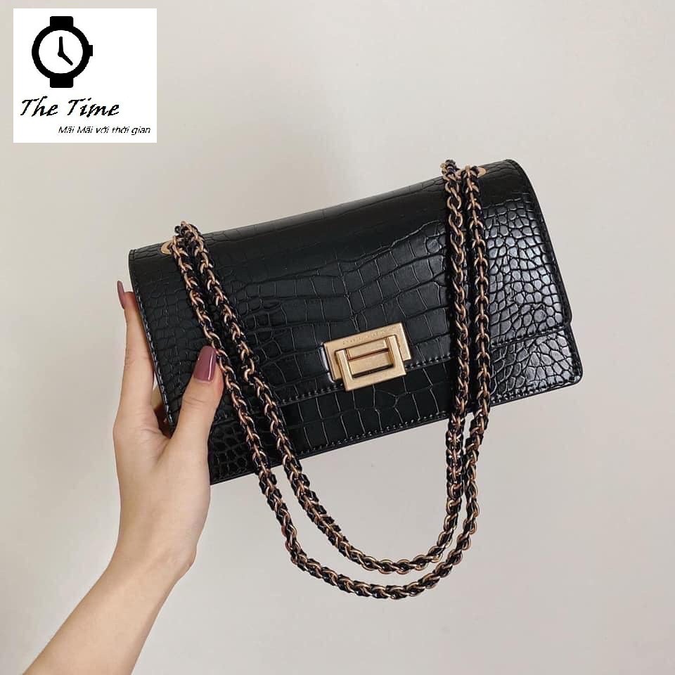 ( Sẵn) Túi Charles and Keith nữ –Charles and Keith Chain Strap Shoulder Bag CK2-20840206 & CK2-20840180-5 size 24x14x8cm