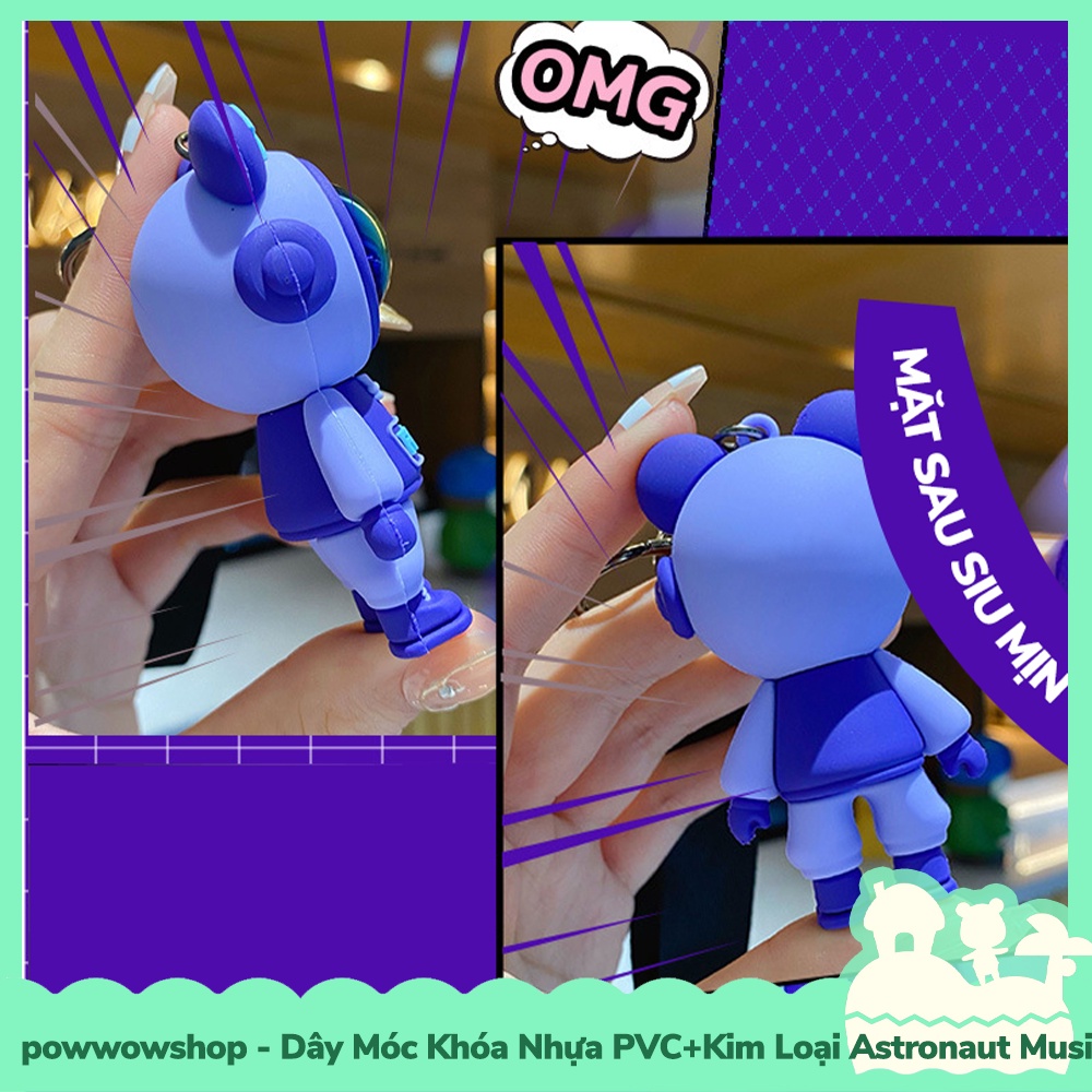 [Sẵn VN - Hỏa Tốc] Dây Móc Khóa Nhựa PVC Mẫu Phi Hành Gia Astrounaut Thunder