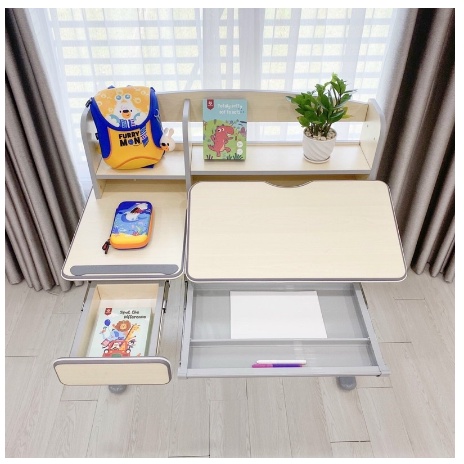 Bàn ghế học sinh, Bộ Bàn Ghế Chống Gù thông minh Luxury cho bé Cao Cấp