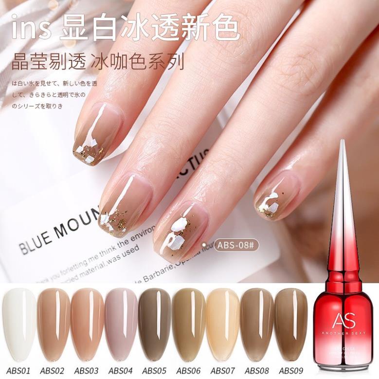 Sơn Gel AS vỏ đỏ Mã ABS ( Cam Kết Chính Hãng - làm khô sơn gel bằng máy hơ uvled )