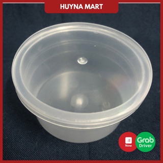 Hũ nhựa làm caramen bánh flan, rau câu, sữa chua, đựng slime 125ml (hộp flan có nắp) Huyna Mart NB43