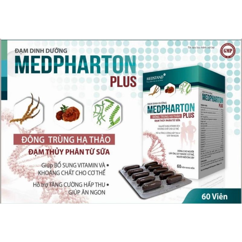 Đạm dinh dưỡng Medpharton Plus - Giúp bổ sung vitamin và khoáng chất cho cơ thể (Hộp 6 vỉ x 10 viên)