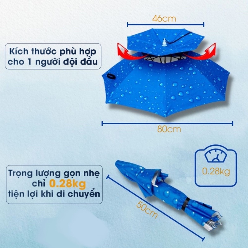 Ô che nắng che mưa chất liệu vải siêu giầy chấm thấm nước