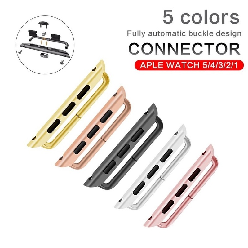 Đầu Nối Bằng Thép Không Gỉ Cho Đồng Hồ Thông Minh Apple Watch Series 3 2 1 38mm Và 42mm