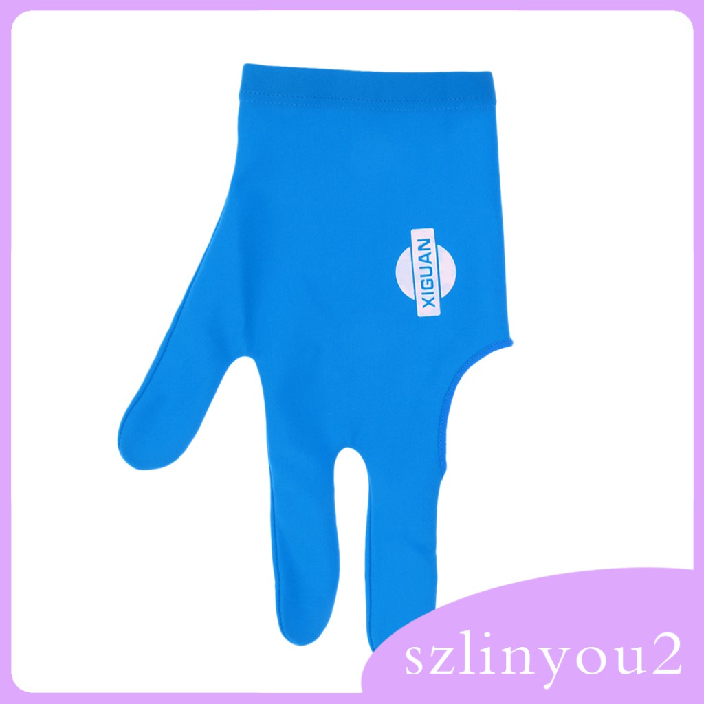 Găng Tay Trái / Phải Chơi Bida Ba Ngón Màu Xanh Dương