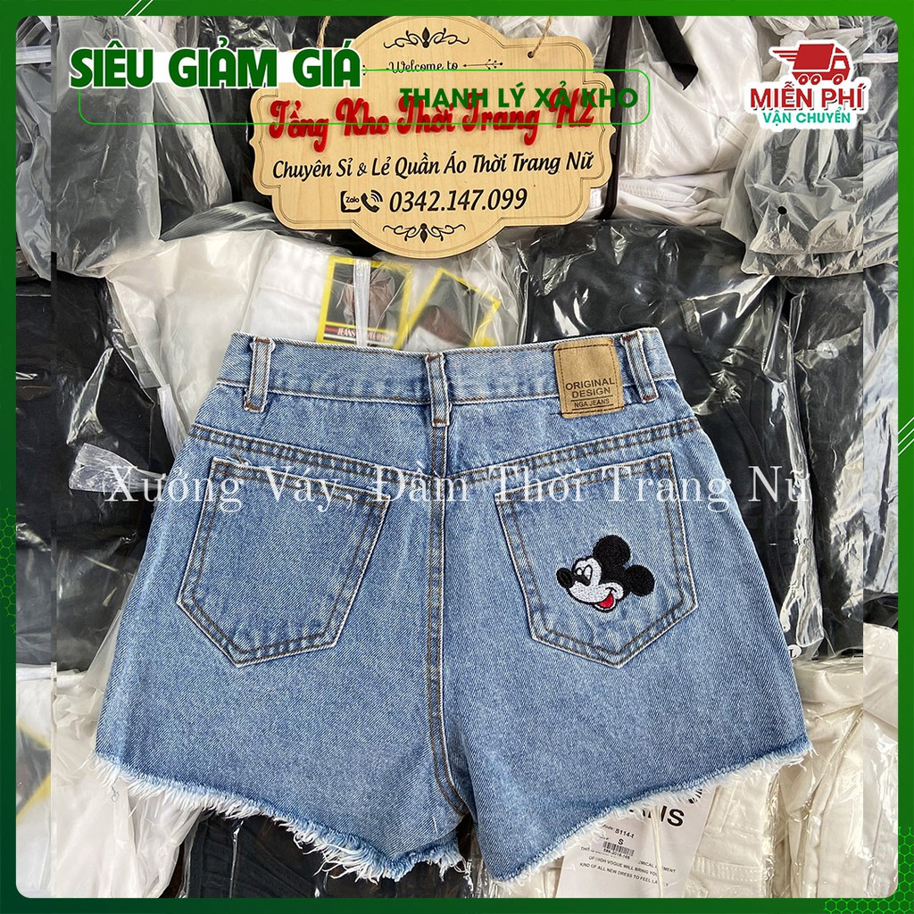 ✅Cam Kết Ảnh Thật 100% ✅🎯🎯  Quần shorts bò rách ống rộng, Quần jeans nữ hàng loại 1🌸