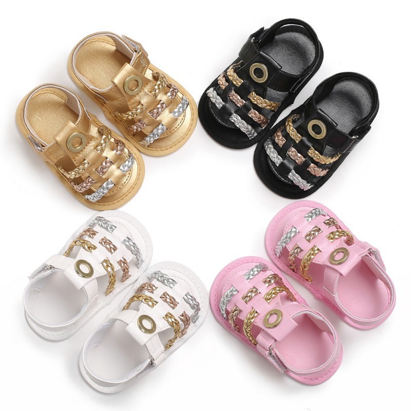 Giày sandals vải da xinh xắn cho bé