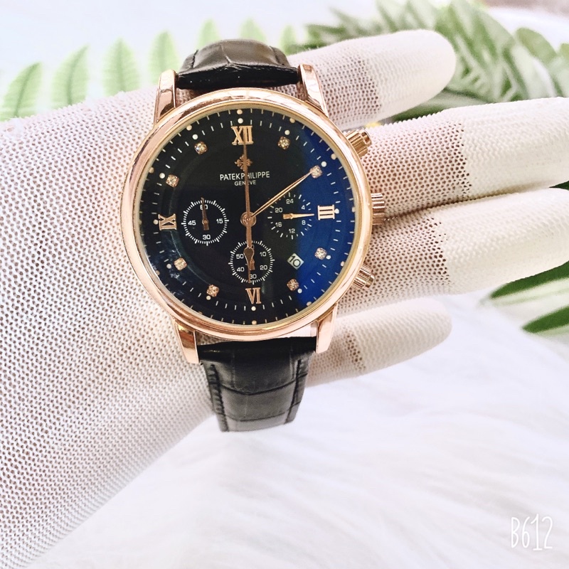 Đồng hồ Nam PT 8989 dây da mềm, chạy 6kim pin kim trôi kính chống xước, thẻ bảo hành 12 tháng - Patek | BigBuy360 - bigbuy360.vn