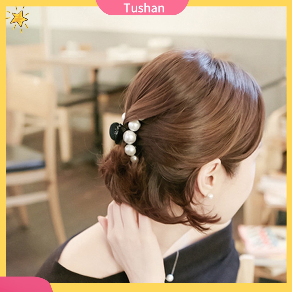 Kẹp tóc càng cua đính ngọc trai giả thời trang