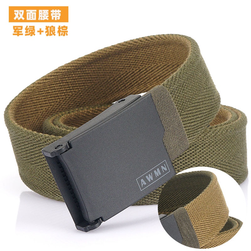 Thắt Lưng Nylon Khóa Nhựa Hai Mặt Không Có Kim Loại Màu Sắc Dành Cho Nam Nữ