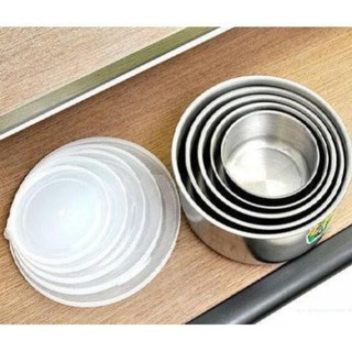 BỘ 10 CHIẾC THỐ INOX CÓ NẮP CAO CẤP