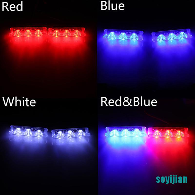 Bộ 2 Đèn Cảnh Sát 3 LED 12V 12W Cho Xe Hơi Xe Tải