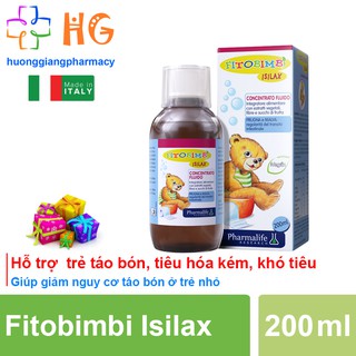 Fitobimbi Isilax ✅ Hàng Chính Hãng 100% - Giảm táo bón, tiêu hóa kém, khó tiêu cho trẻ. Nhập khẩu từ Ý (Chai 200ml)