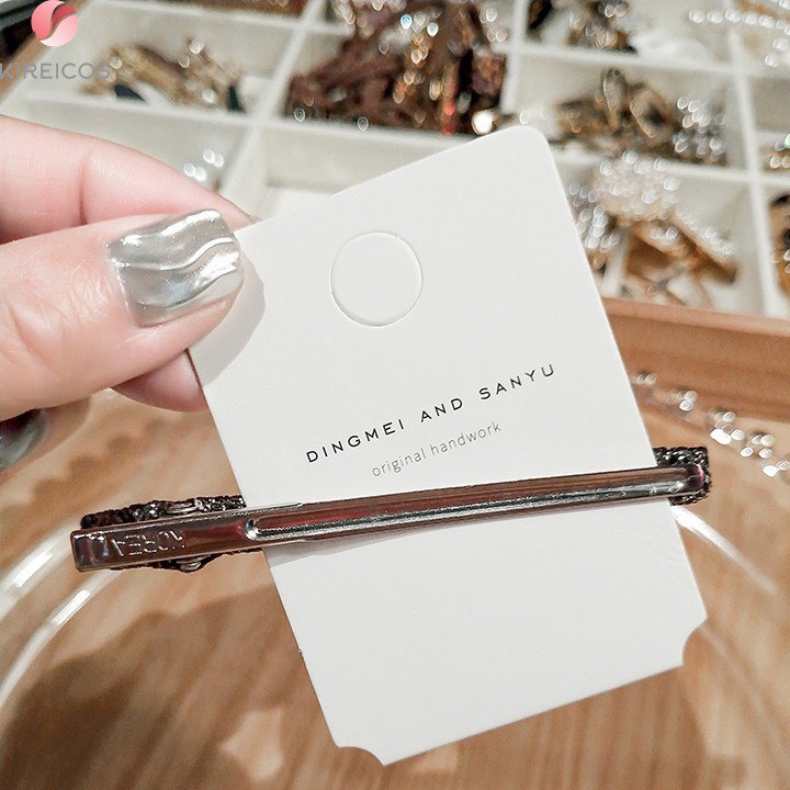 FREESHIP TOÀN QUỐC 50K - Kẹp Tóc Cao Cấp Lấp Lạnh Hạt Tròn Vuông Hàn Quốc - Màu Ngẫu Nhiên | BigBuy360 - bigbuy360.vn