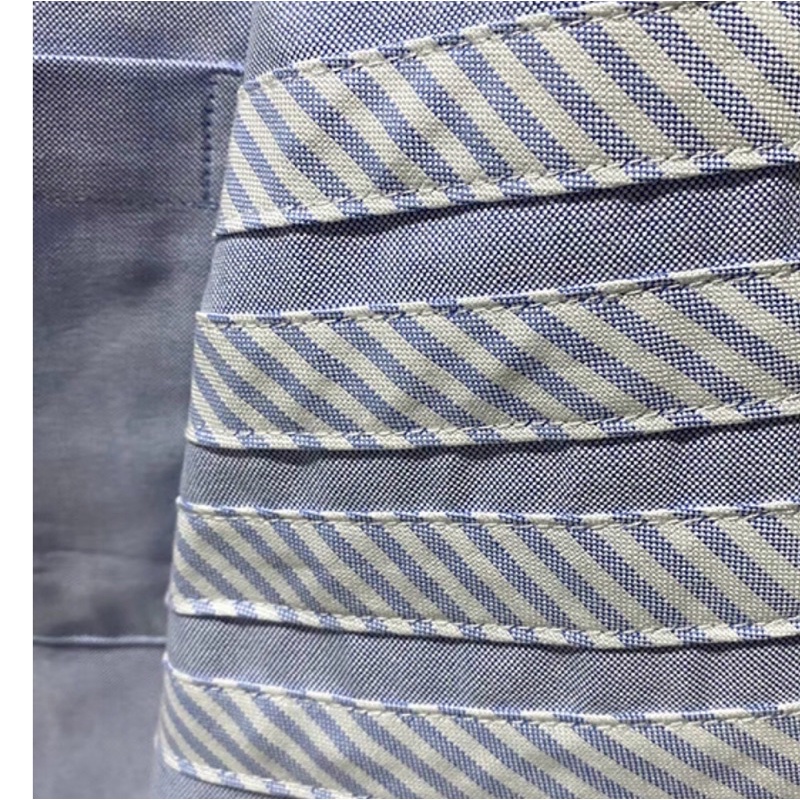 Áo sơ mi thom browne  xanh viền 4 sọc xanh sọc