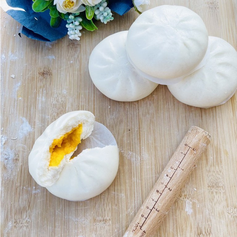 Bánh bao tươi kim sa, bánh bao Hoàng Lam không chất phụ gia