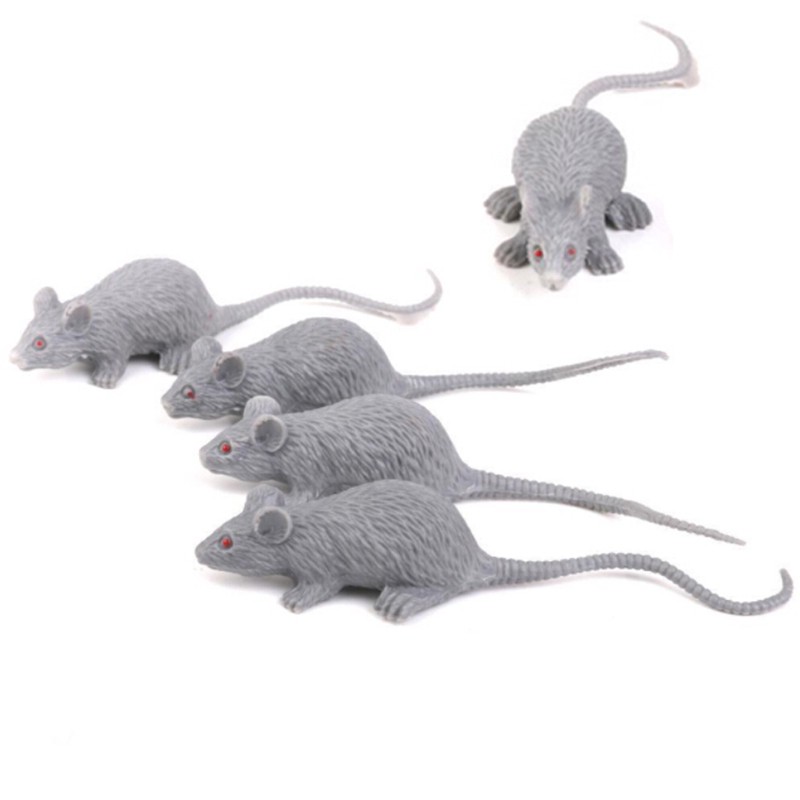 Bộ 10 con chuột nhựa dùng trong trang trí Halloween shopee. vn|mochi04