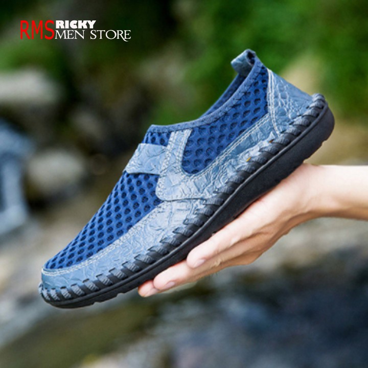 Giày lười nam thoáng khí - giày lưới chịu nước RICKYMEN M08 - giày lội nước , lội suối , du lịch biển :