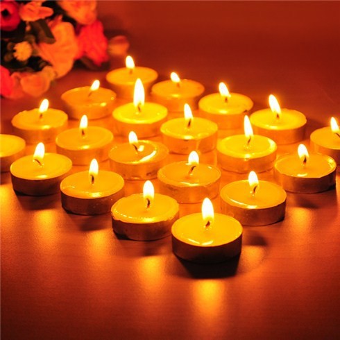 Hộp 100 viên nến tealight ( chọn màu)