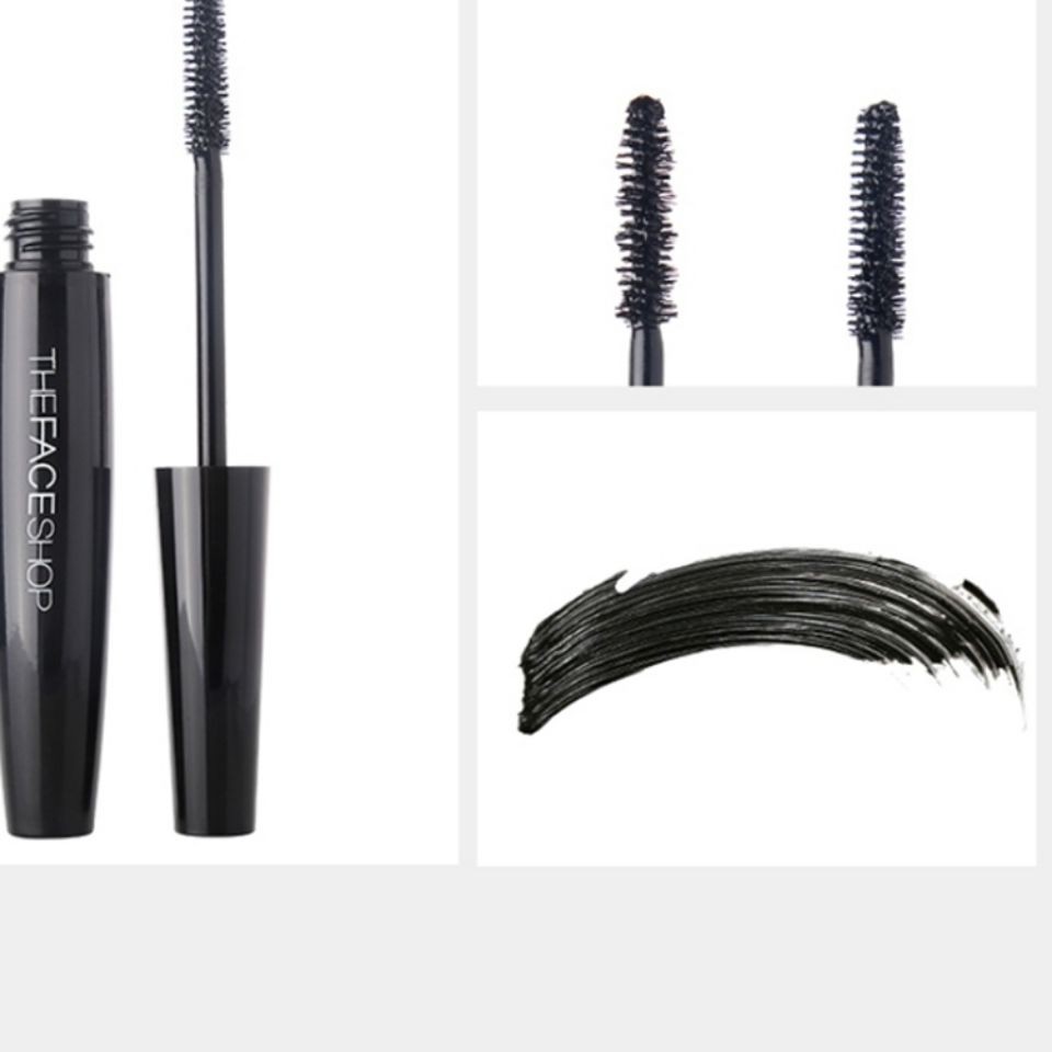 Mascara The face shop màu đen làm cong và dày mi chống thấm nước phong cách Hàn Quốc 21.7.2