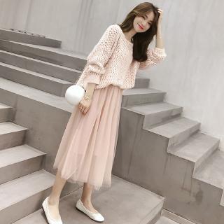 Áo Sweater tay dài dáng rộng thời trang thu đông cho nữ