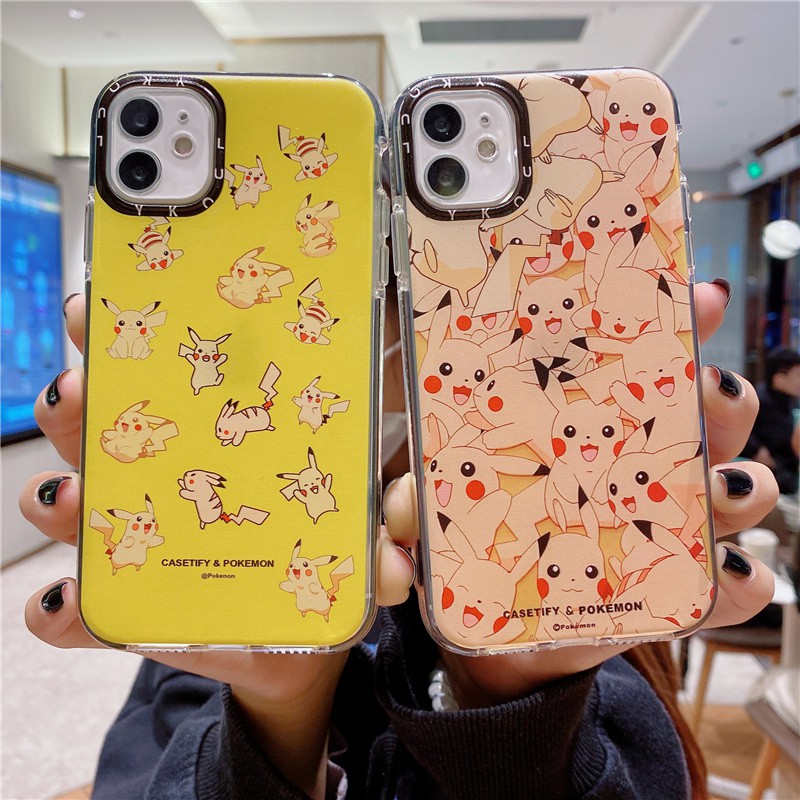 Ốp Lưng Redmi Note 9s 9 Pro 8 7 5 Pro 6a K30 K20 Pro Phone Case Ins Fashion Cartoon Pikachu Casing Clear Floral Soft Anti-fall Cover