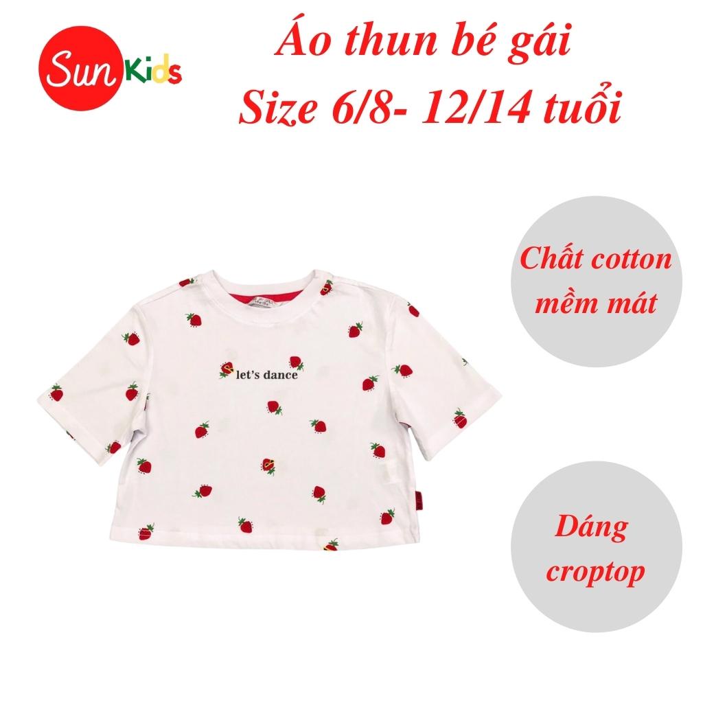 Áo thun cho bé gái, áo phông bé gái chất cotton mềm mát, size 6/8-12/14 tuổi - SUNKIDS