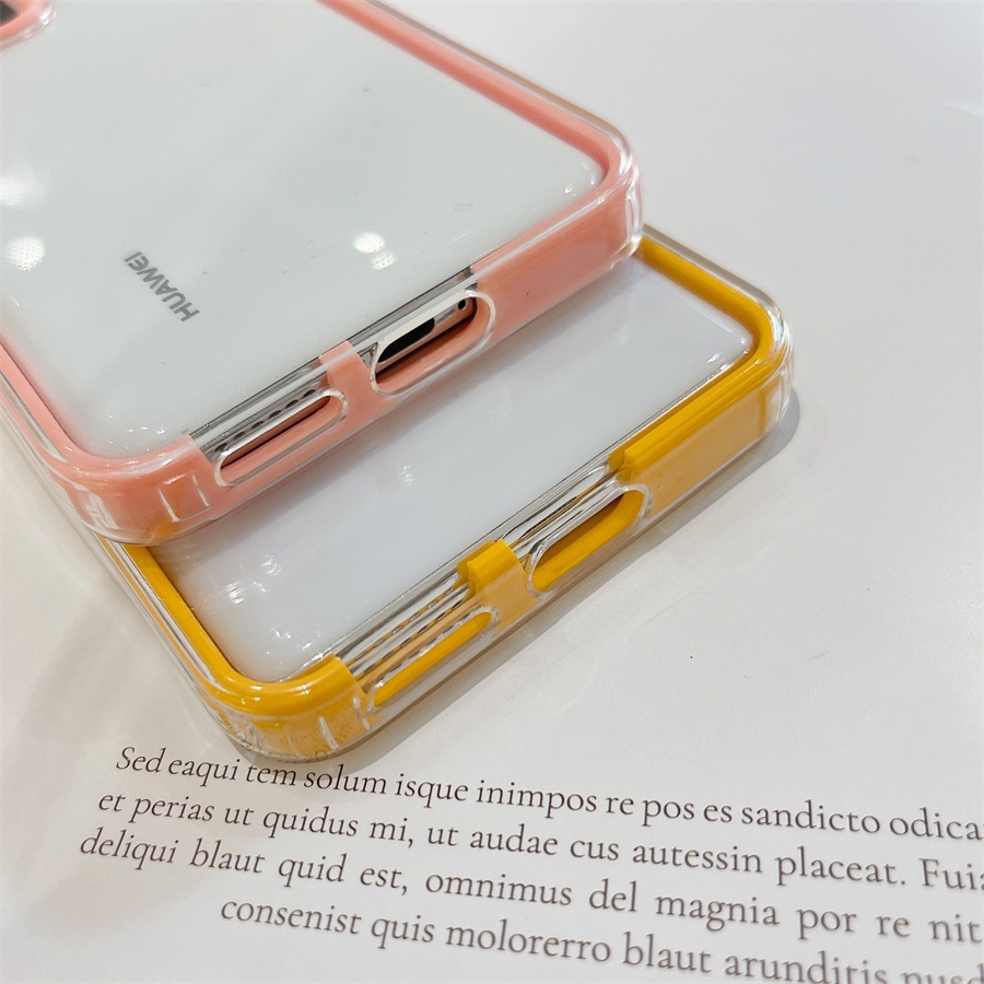 Ốp Điện Thoại PC + TPU Silicone Trong Suốt Màu Kẹo Chống Sốc Cho Xiaomi Mi 11 Lite 12 Pro Poco M4 M3 F3 5G