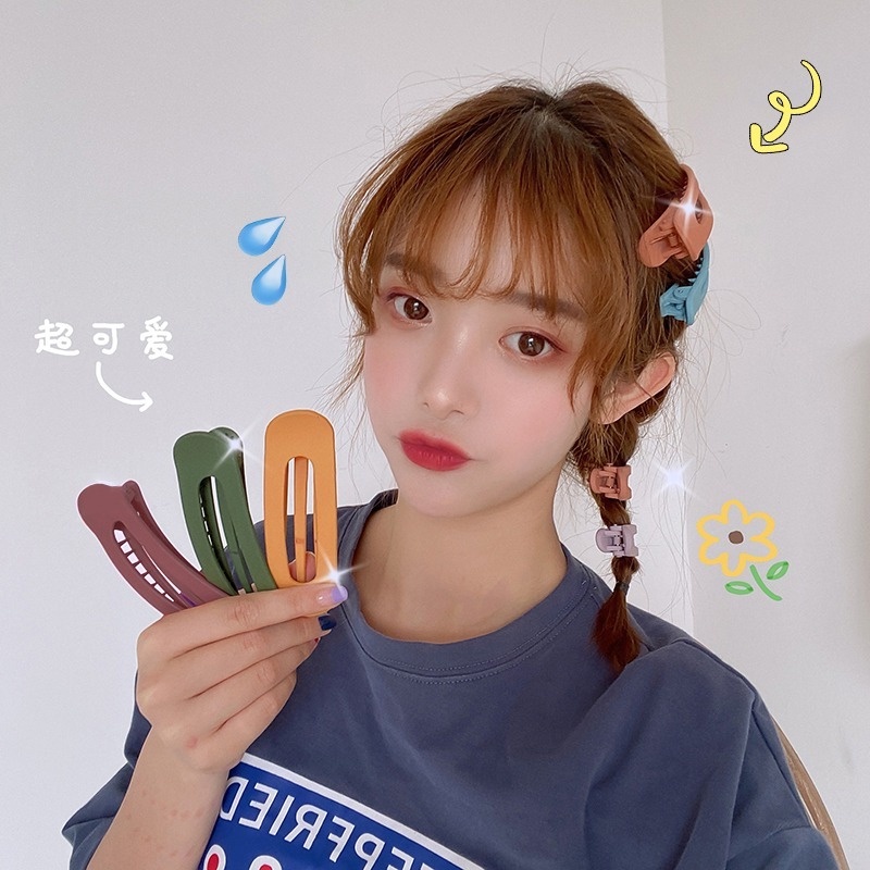 Kẹp tóc cỡ lớn kiểu Hàn Quốc thiết kế dễ thương cho nữ rửa mặt