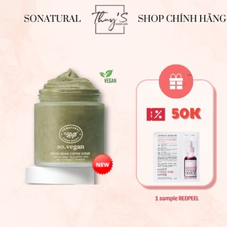 Tẩy da chết coffee green bean sonatural chính hãng hàn quốc