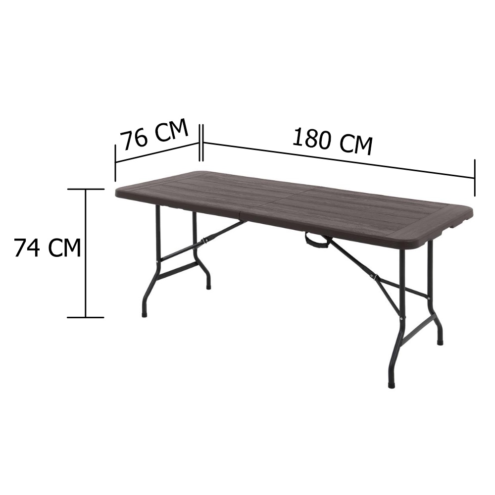 HomeBase SPRING Bàn gấp bằng nhựa HDPE chống tia cực tím W180xH74xD76cm