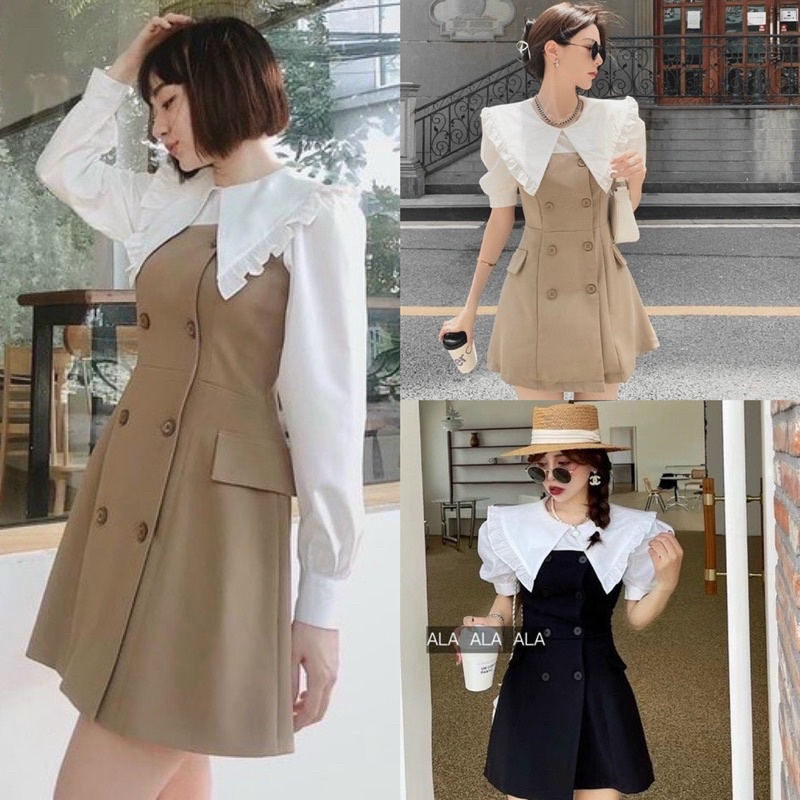 ĐẦM CỔ BÈO PHỐI NÚT