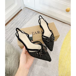sandal  dạ đính đá