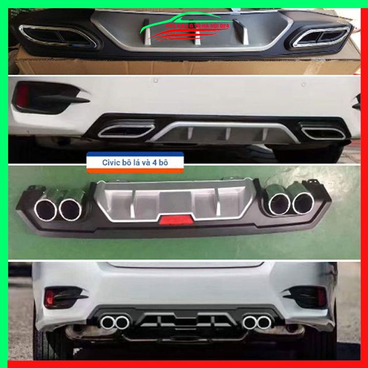 Lippo, líp chia pô ô tô Civic 2017 - 2020 pô kép chuẩn form xe thể thao