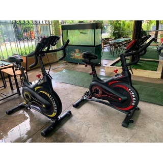 Xe đạp tập thể dục Fitness, bánh đà kháng từ, kèm đồng hồ đo nhịp tim