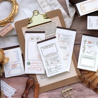[VS08] set tem vé nhãn cổ điển vintage dùng trang trí sổ bullet journal winzige