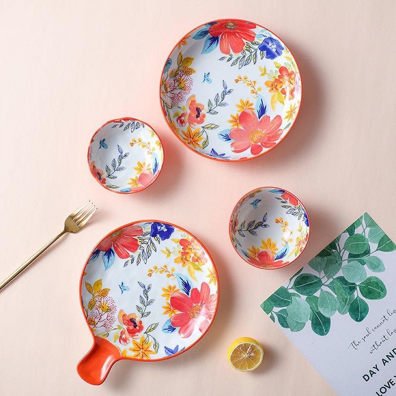 Bộ chén bát hoa cam siêu xinh